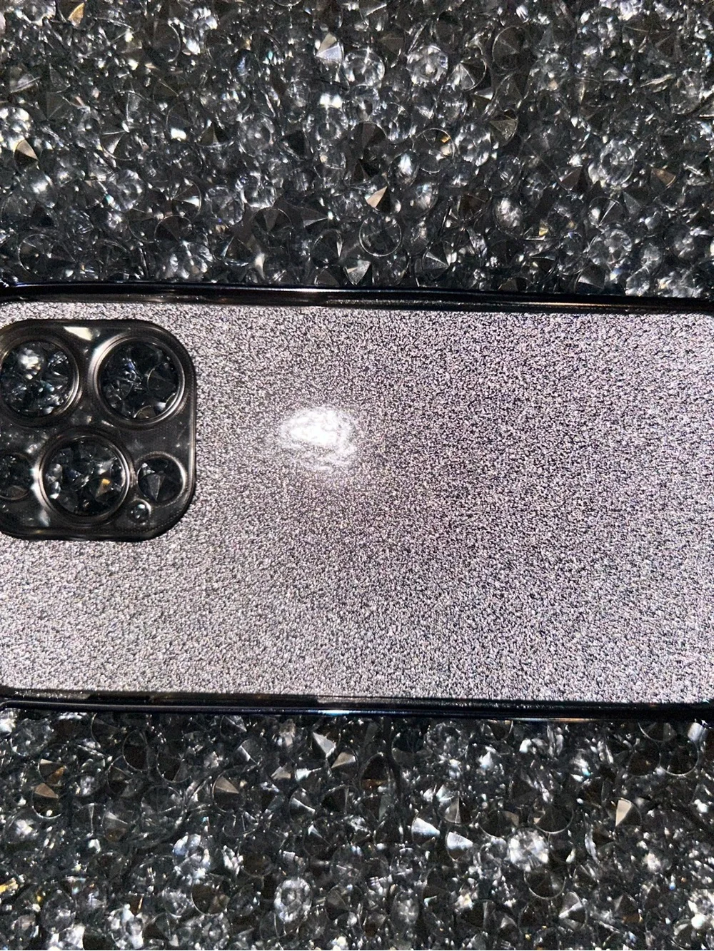 iPhone 15 pro Blue Glitter Magnetic Phone Case with Camera Protection
